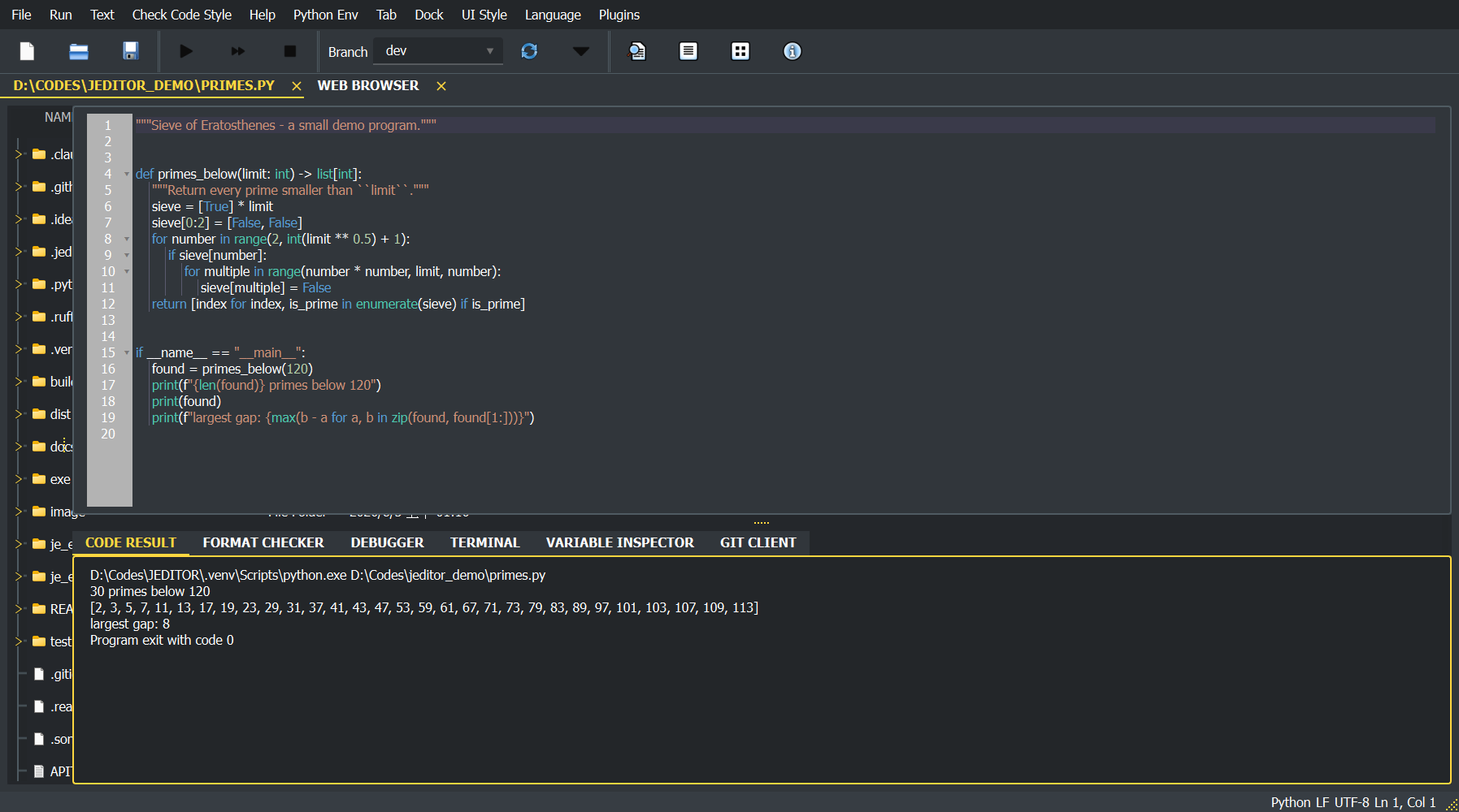 Running a Python file with live output